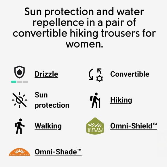 Columbia Saturday Trail II Hiking Convertible Pants Womens Sz 16 Tan Omni-Shield - Picture 16 of 16